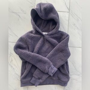 Athleta Girl So Snug Sherpa Hoodie - Dark Purple - Size M